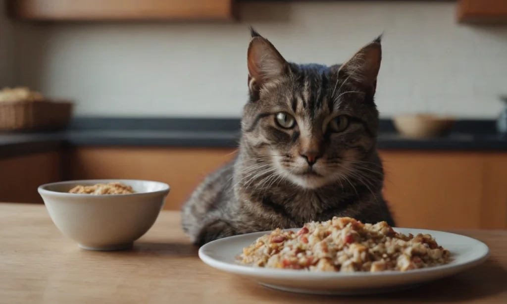 Katze riecht am Futter aber frisst nicht